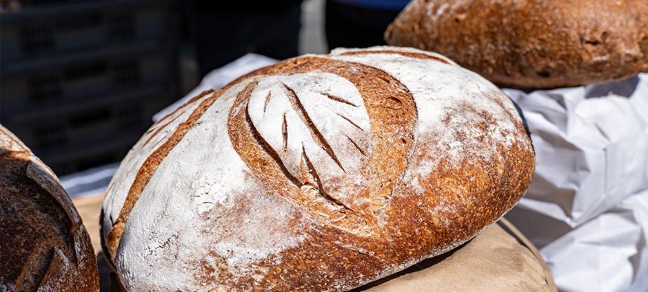 A loaf of Altamira Baking bread at the Pinole Farmers' Market