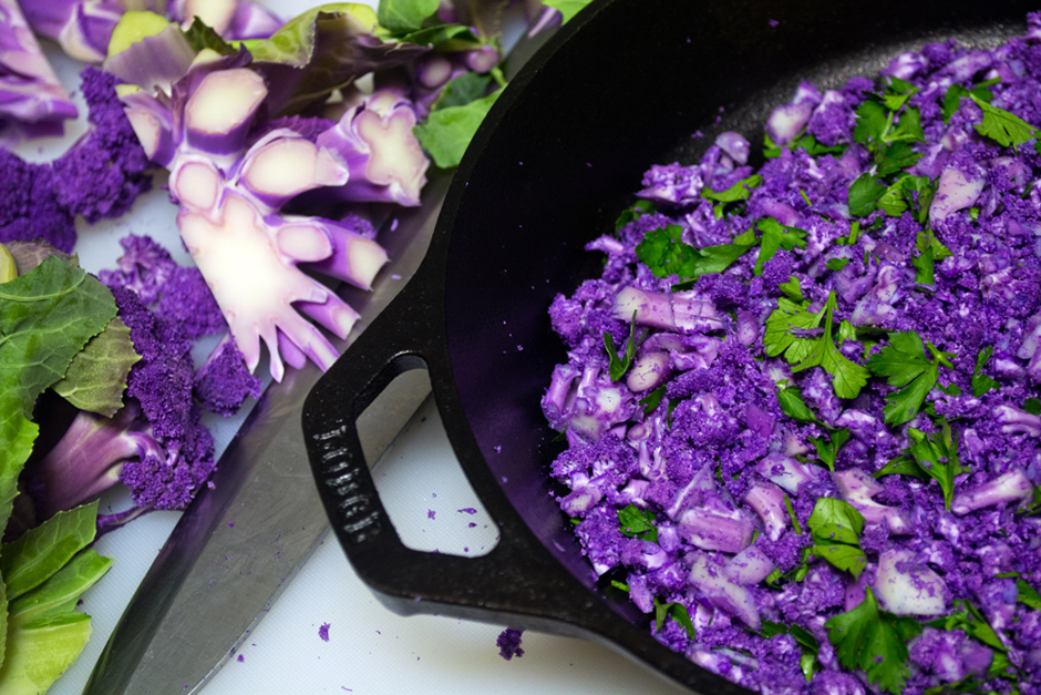 Purple Cauliflower Rice