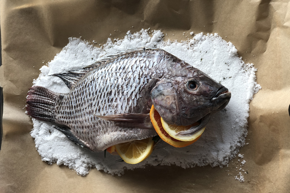 Salt Baked Tilapia