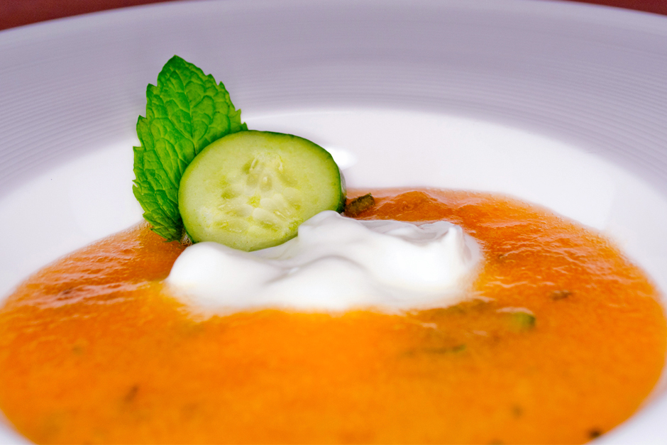 chilled cantaloupe soup