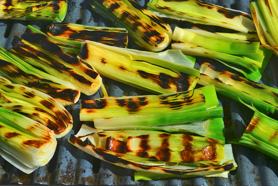 grilled leeks