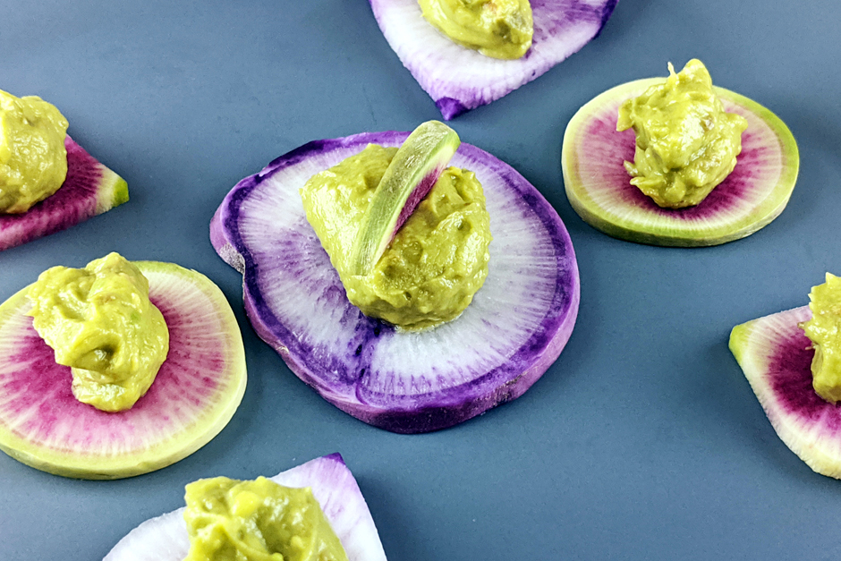 Radish Avocado Snack