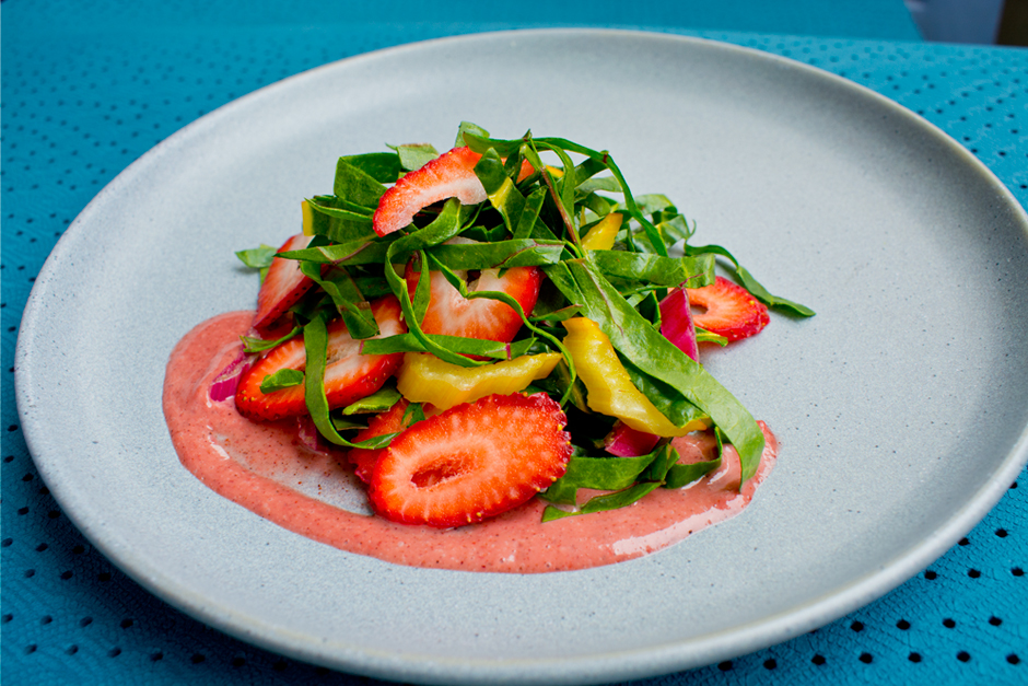 Strawberry Chard Salad