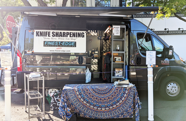 Finest Edge knife sharpening mobile van