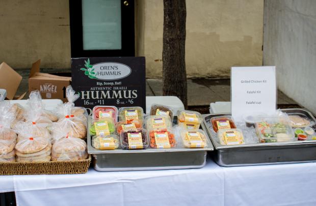 Oren's Hummus stall at Los Altos Farmers' Market