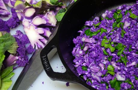 Purple Cauliflower Rice