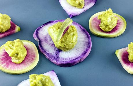 Radish Avocado Snack