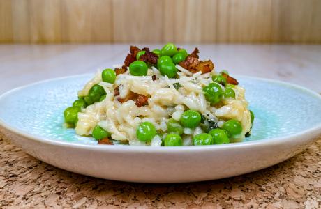 risotto with peas