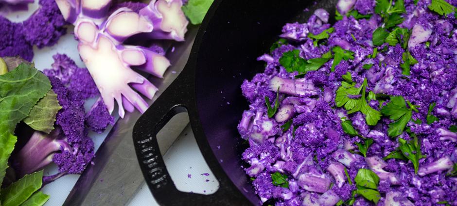 Purple Cauliflower Rice