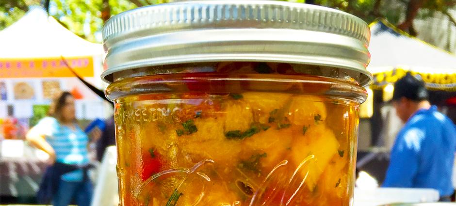 canned peach salsa