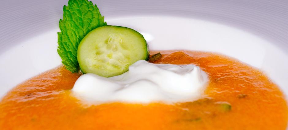 chilled cantaloupe soup