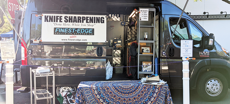 Finest Edge knife sharpening mobile van