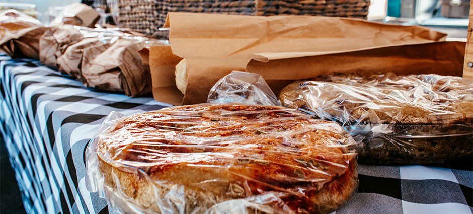 Picture of fresh baked pizza bread