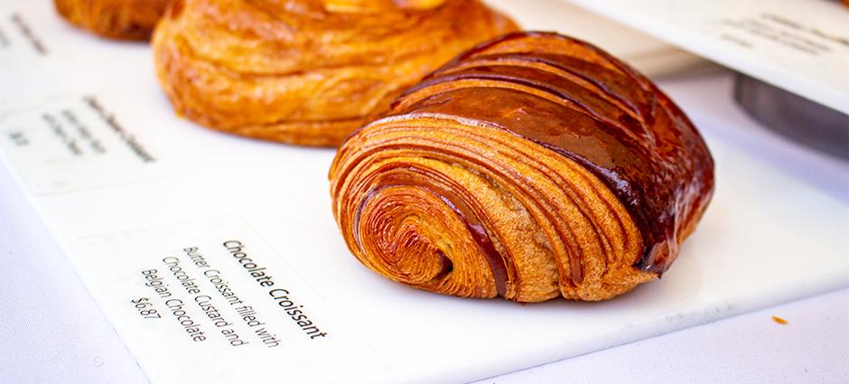 Close up of freshly baked goods at market